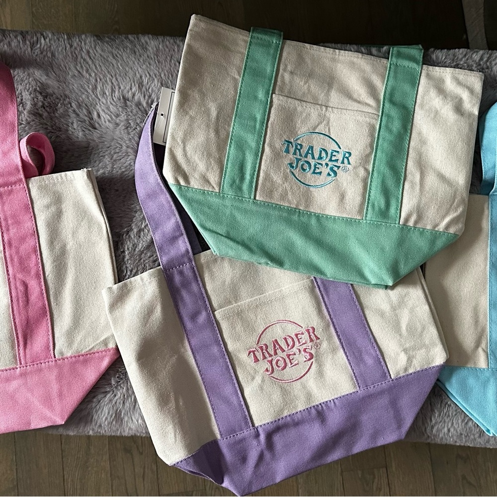 Trader Joe's Canvas Tote Bags set of 4